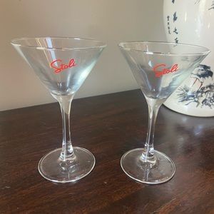 Stoli martini glasses